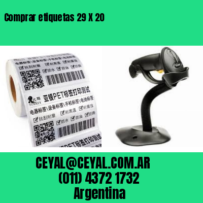 Comprar etiquetas 29 X 20