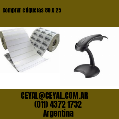 Comprar etiquetas 80 X 25