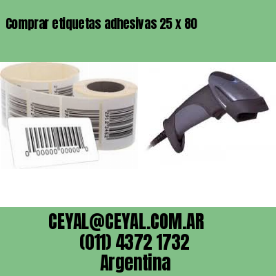 Comprar etiquetas adhesivas 25 x 80