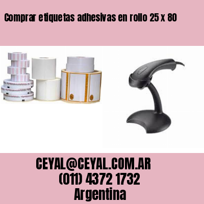 Comprar etiquetas adhesivas en rollo 25 x 80
