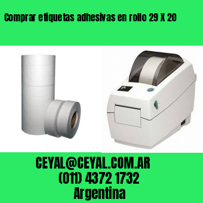 Comprar etiquetas adhesivas en rollo 29 X 20