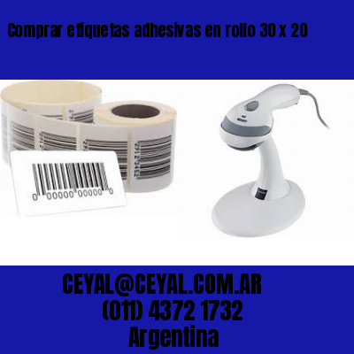 Comprar etiquetas adhesivas en rollo 30 x 20