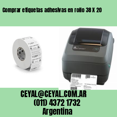 Comprar etiquetas adhesivas en rollo 38 X 20