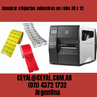 Comprar etiquetas adhesivas en rollo 38 x 12