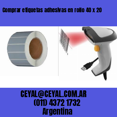 Comprar etiquetas adhesivas en rollo 40 x 20
