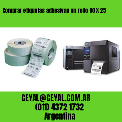 Comprar etiquetas adhesivas en rollo 80 X 25