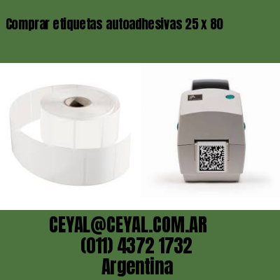 Comprar etiquetas autoadhesivas 25 x 80