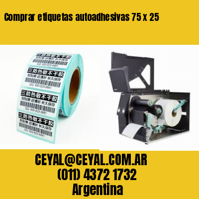 Comprar etiquetas autoadhesivas 75 x 25