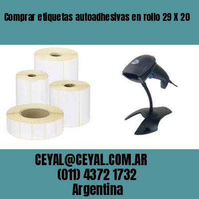 Comprar etiquetas autoadhesivas en rollo 29 X 20