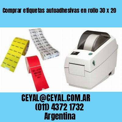 Comprar etiquetas autoadhesivas en rollo 30 x 20