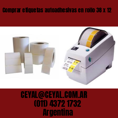 Comprar etiquetas autoadhesivas en rollo 38 x 12