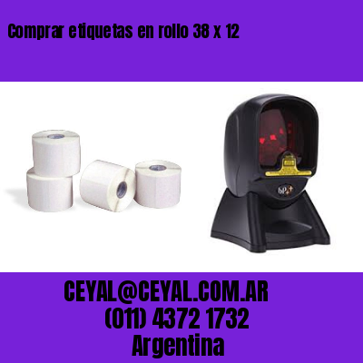 Comprar etiquetas en rollo 38 x 12
