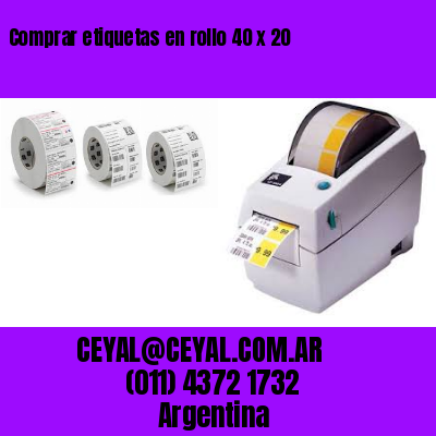 Comprar etiquetas en rollo 40 x 20