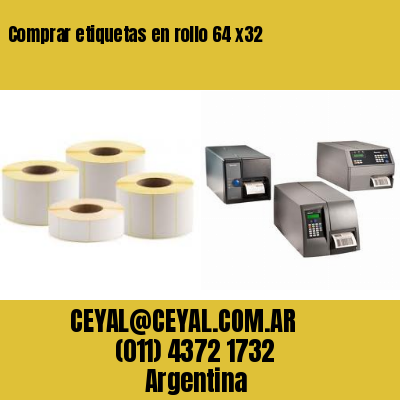 Comprar etiquetas en rollo 64 x32