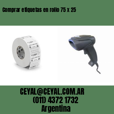 Comprar etiquetas en rollo 75 x 25