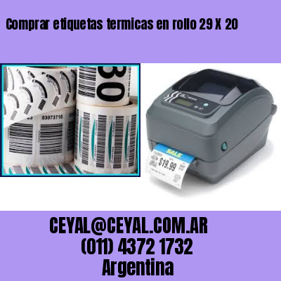 Comprar etiquetas termicas en rollo 29 X 20