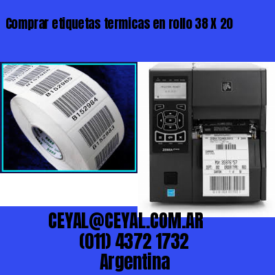 Comprar etiquetas termicas en rollo 38 X 20
