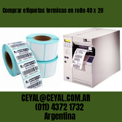 Comprar etiquetas termicas en rollo 40 x 20