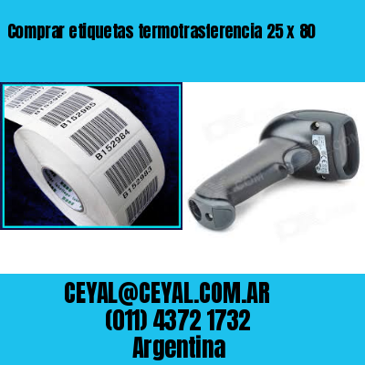 Comprar etiquetas termotrasferencia 25 x 80