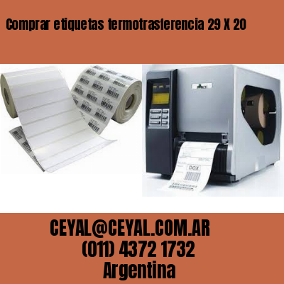 Comprar etiquetas termotrasferencia 29 X 20