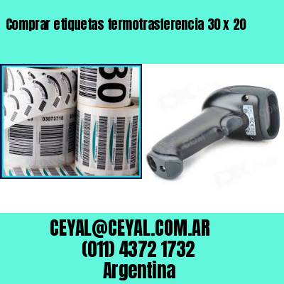 Comprar etiquetas termotrasferencia 30 x 20