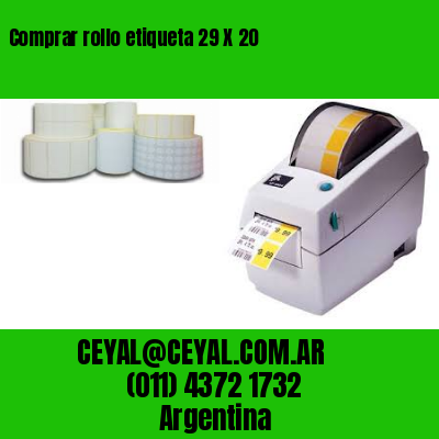 Comprar rollo etiqueta 29 X 20