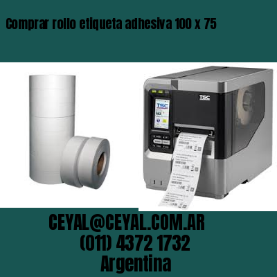 Comprar rollo etiqueta adhesiva 100 x 75