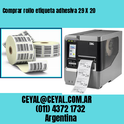 Comprar rollo etiqueta adhesiva 29 X 20