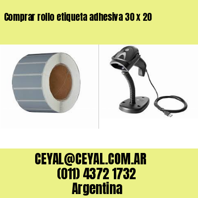 Comprar rollo etiqueta adhesiva 30 x 20