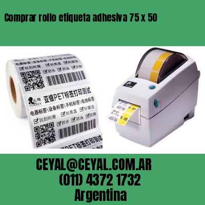 Comprar rollo etiqueta adhesiva 75 x 50