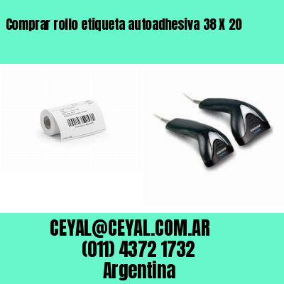 Comprar rollo etiqueta autoadhesiva 38 X 20