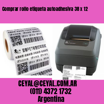 Comprar rollo etiqueta autoadhesiva 38 x 12