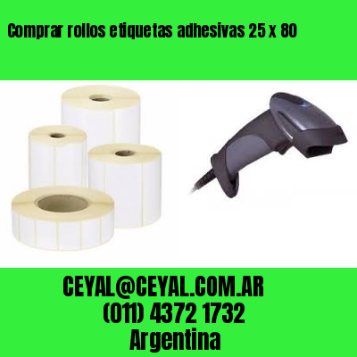 Comprar rollos etiquetas adhesivas 25 x 80