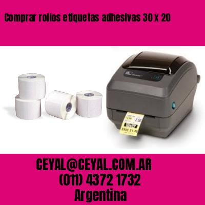 Comprar rollos etiquetas adhesivas 30 x 20