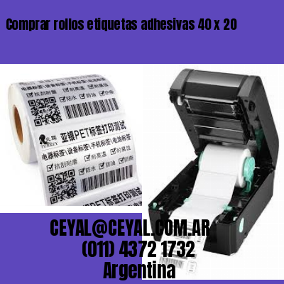 Comprar rollos etiquetas adhesivas 40 x 20