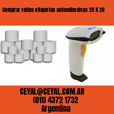 Comprar rollos etiquetas autoadhesivas 29 X 20