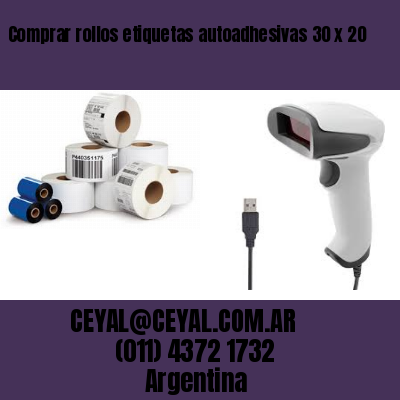 Comprar rollos etiquetas autoadhesivas 30 x 20
