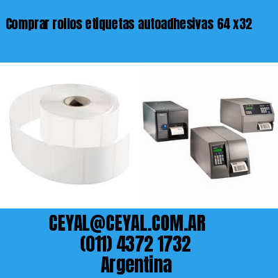 Comprar rollos etiquetas autoadhesivas 64 x32