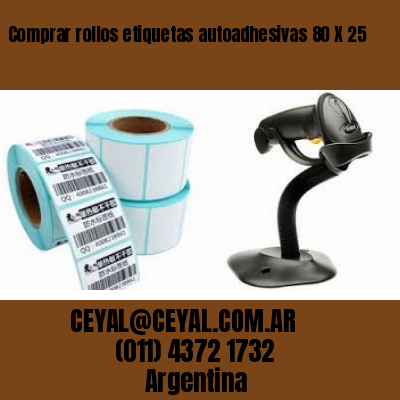 Comprar rollos etiquetas autoadhesivas 80 X 25