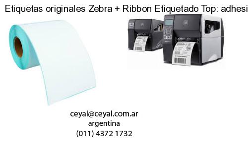 Etiquetas originales Zebra Ribbon Etiquetado Top: adhesivo ribbo