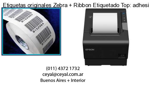 Etiquetas originales Zebra Ribbon Etiquetado Top: adhesivo ribbo