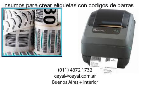 Insumos para crear etiquetas con codigos de barras