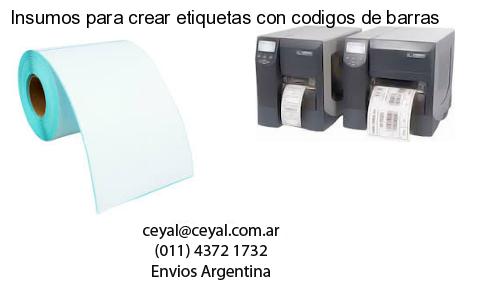 Insumos para crear etiquetas con codigos de barras