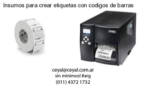 Insumos para crear etiquetas con codigos de barras