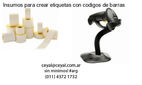 Insumos para crear etiquetas con codigos de barras