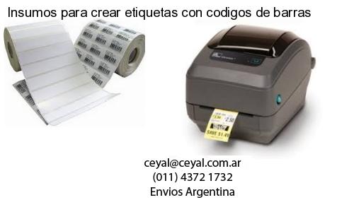 Insumos para crear etiquetas con codigos de barras