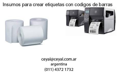 Insumos para crear etiquetas con codigos de barras