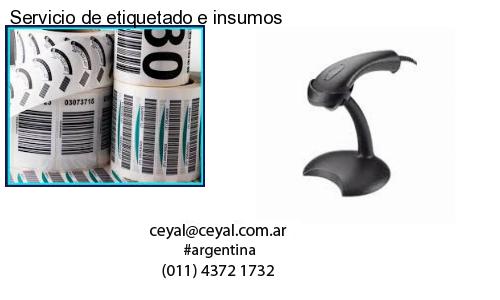 Servicio de etiquetado e insumos