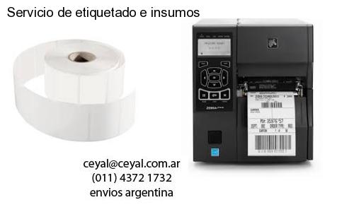Servicio de etiquetado e insumos