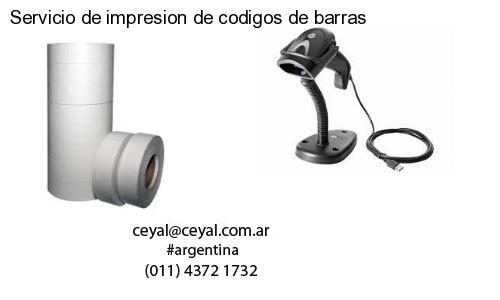 Servicio de impresion de codigos de barras